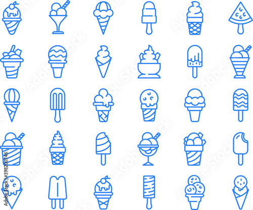 ice cream icon set