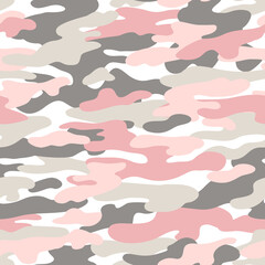 Fotobehang Lichtroze patronen Abstract camouflagepatroon golvende vormen  © Tanya Syrytsyna