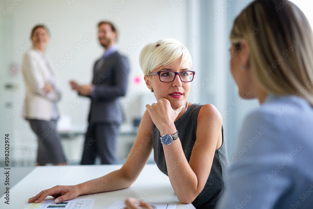Corporate business team and manager in a meeting Corporate business team and manager in a meeting