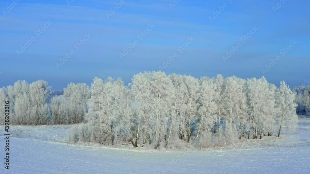 Winter landscape. Siberia, frost, trees are covered with sparkling frost. Winter landscape. Siberia, frost, trees are covered with sparkling frost.