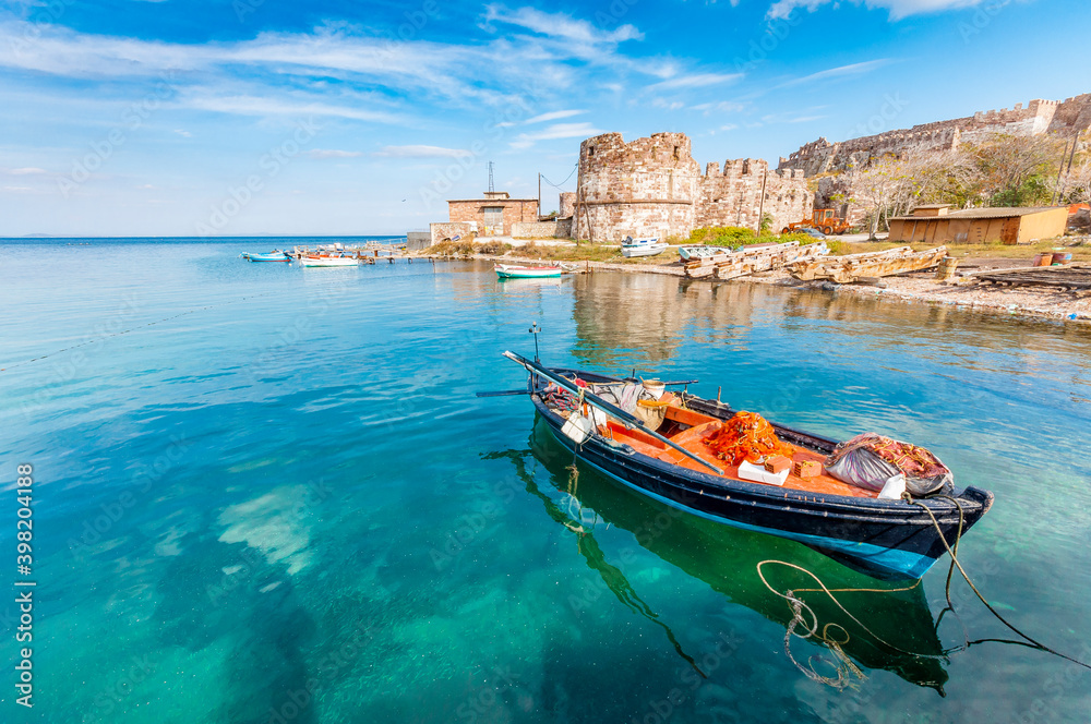 Old Harbor of Mytilini in Lesvos Island