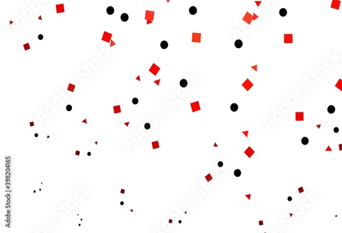 Light Red vector cover in polygonal style with circles.