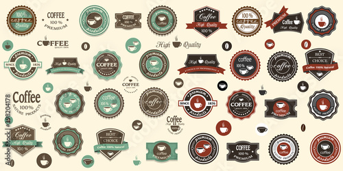 Big set for design ,Coffee logos,vintage Coffee labels , retro emblems