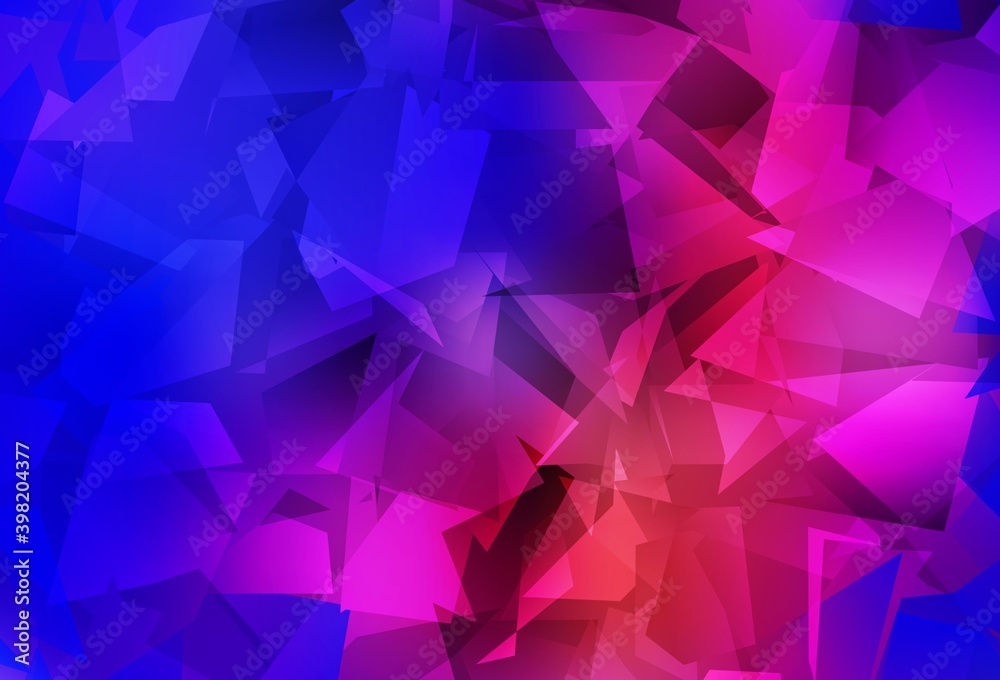 Fototapeta premium Dark Blue, Red vector abstract mosaic pattern.