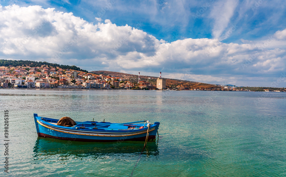 Old Harbor of Mytilini in Lesvos Island