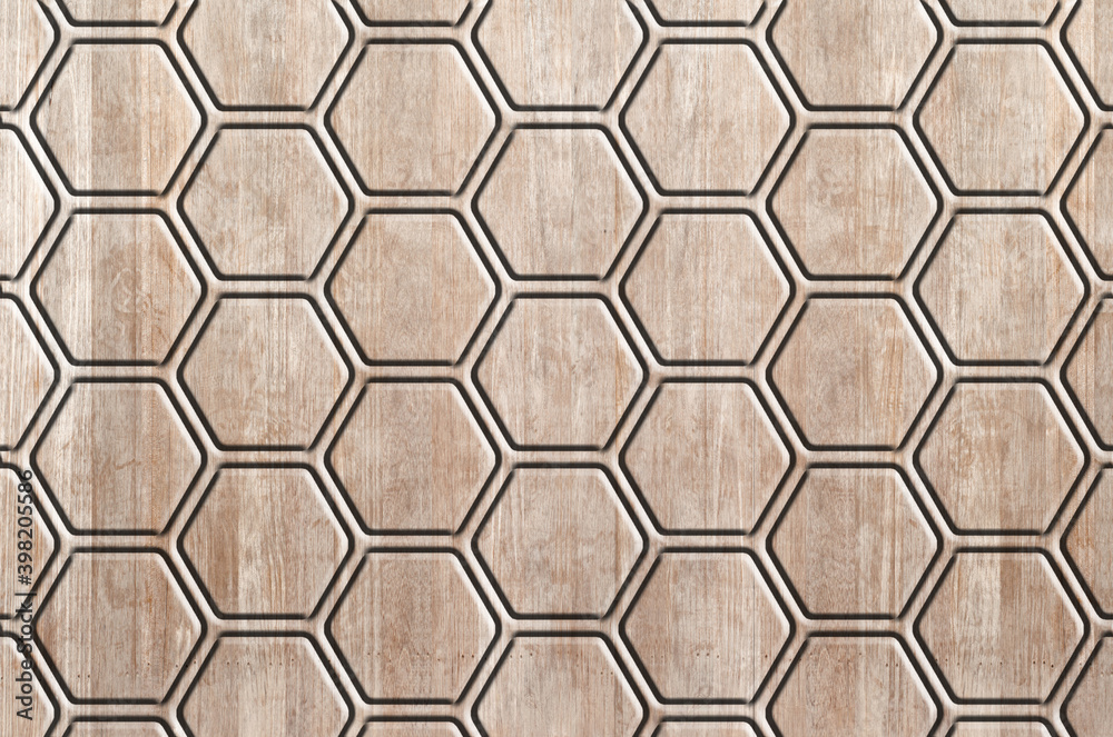 Panneau de bois brut texturé nids d’abeilles Panneau de bois brut texturé nids d’abeilles