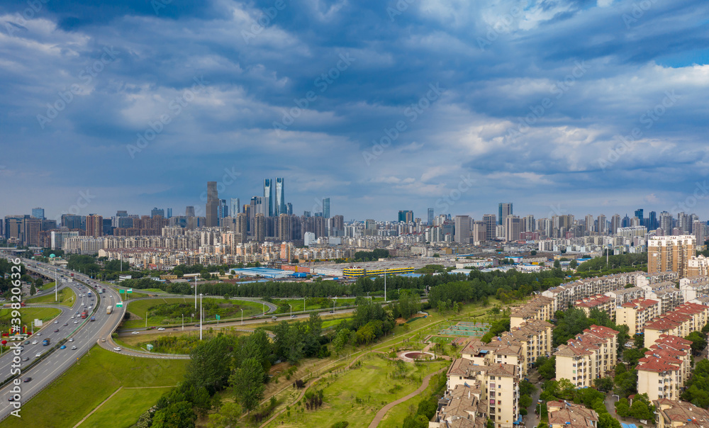 Daytime shot of the city skyline Daytime shot of the city skyline