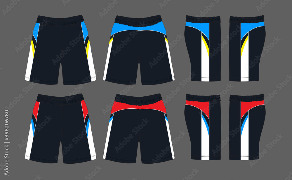 Set of Sport shorts template stock illustration Stock Vector Adobe Stock