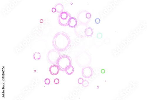Light Pink, Green vector background with spots.