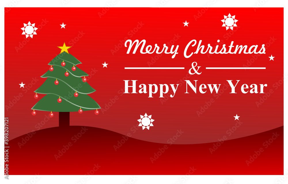 Christmas compositions. holiday wishes on red background with christmas tree. to greet Christmas compositions. holiday wishes on red background with christmas tree. to greet
