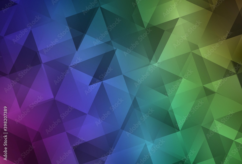 Fototapeta premium Light Multicolor vector low poly background.
