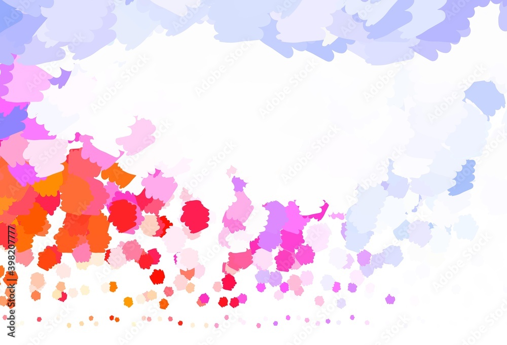 Light Blue, Red vector pattern with random forms. Light Blue, Red vector pattern with random forms.