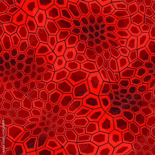 Camouflage geometric seamless pattern texture. Abstract military camo hexagonal scales endless print for army and hunting. Vector background.