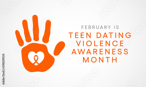 Vector illustration on the theme of National Teen Dating violence awareness and prevention month observed each year during February.