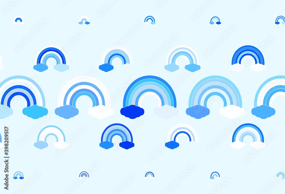 Light Purple vector texture with rainbows, clouds. Light Purple vector texture with rainbows, clouds.