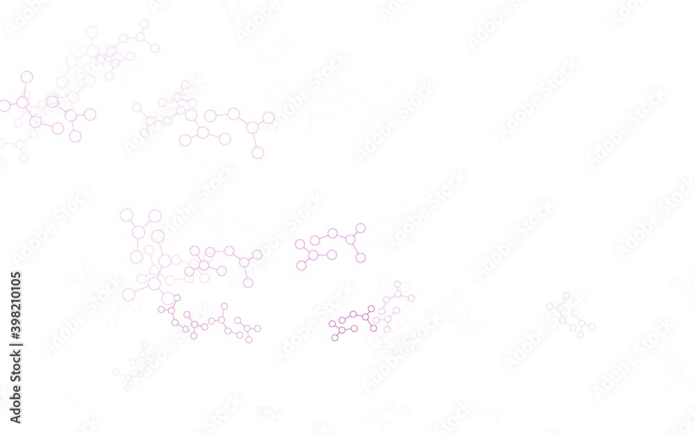 Obraz premium Light Purple, Pink vector pattern with artificial intelligence network.