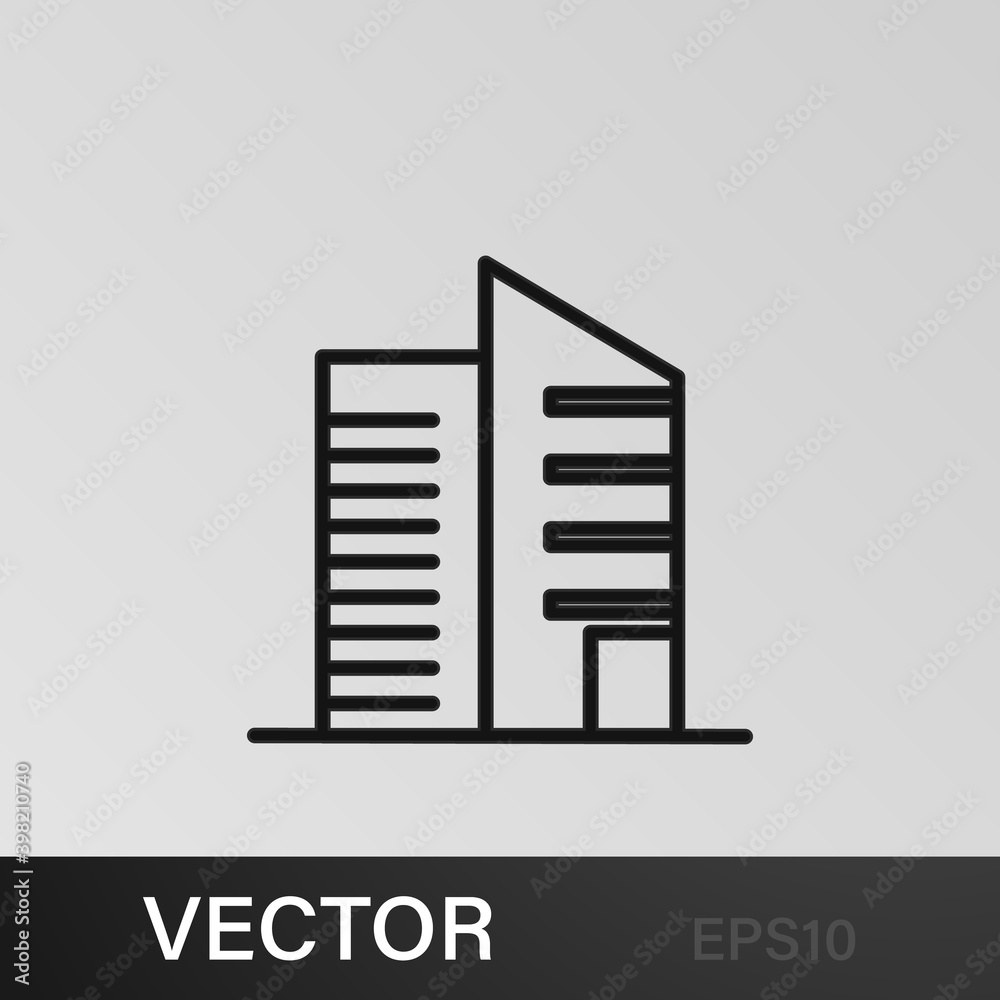 Building outline icon. Element of architecture illustration. Signs and symbols outline icon for websites, web design, mobile app Building outline icon. Element of architecture illustration. Signs and symbols outline icon for websites, web design, mobile app