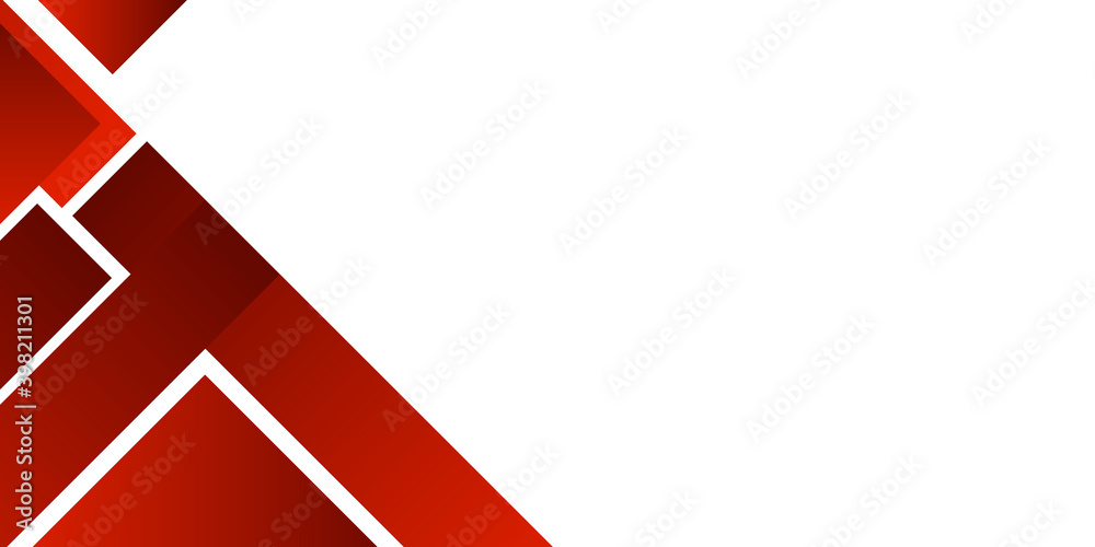 Abstract white square shape with futuristic concept background with red and maroon decoration