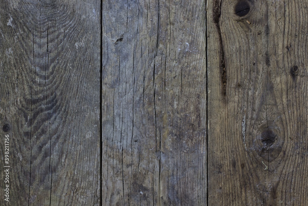 wooden boards aged in a natural way