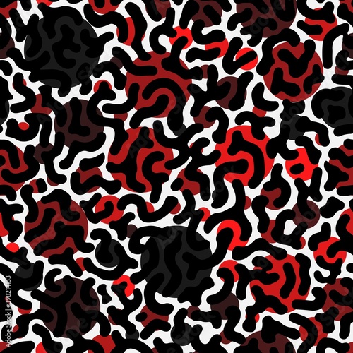 Vector hand drawn purifier fish skin seamless pattern