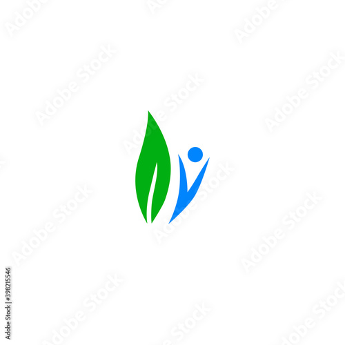 Free Download LOGO WITH LEAF SIGN, SYMBOL, LOGO ART ISOLATED ON WHITE - GFXLoad