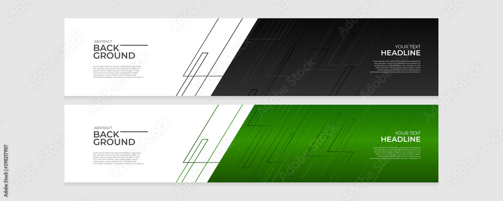 Colorful banner template. Abstract web banner design. Header, landing page web design elements.