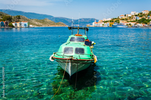 Kastellorizo Island harbour view in Greece photo