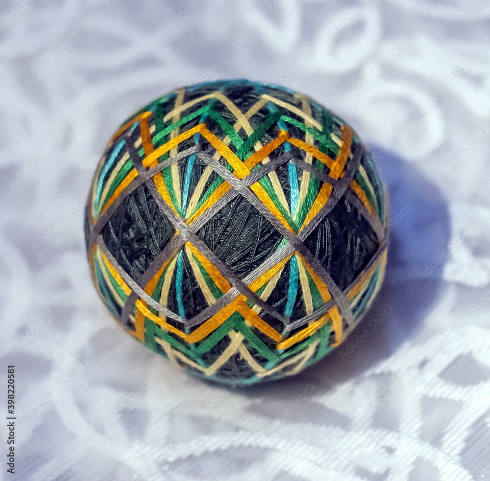 Japanese balloon happiness is a decorative ball of yarn Japanese balloon happiness is a decorative ball of yarn