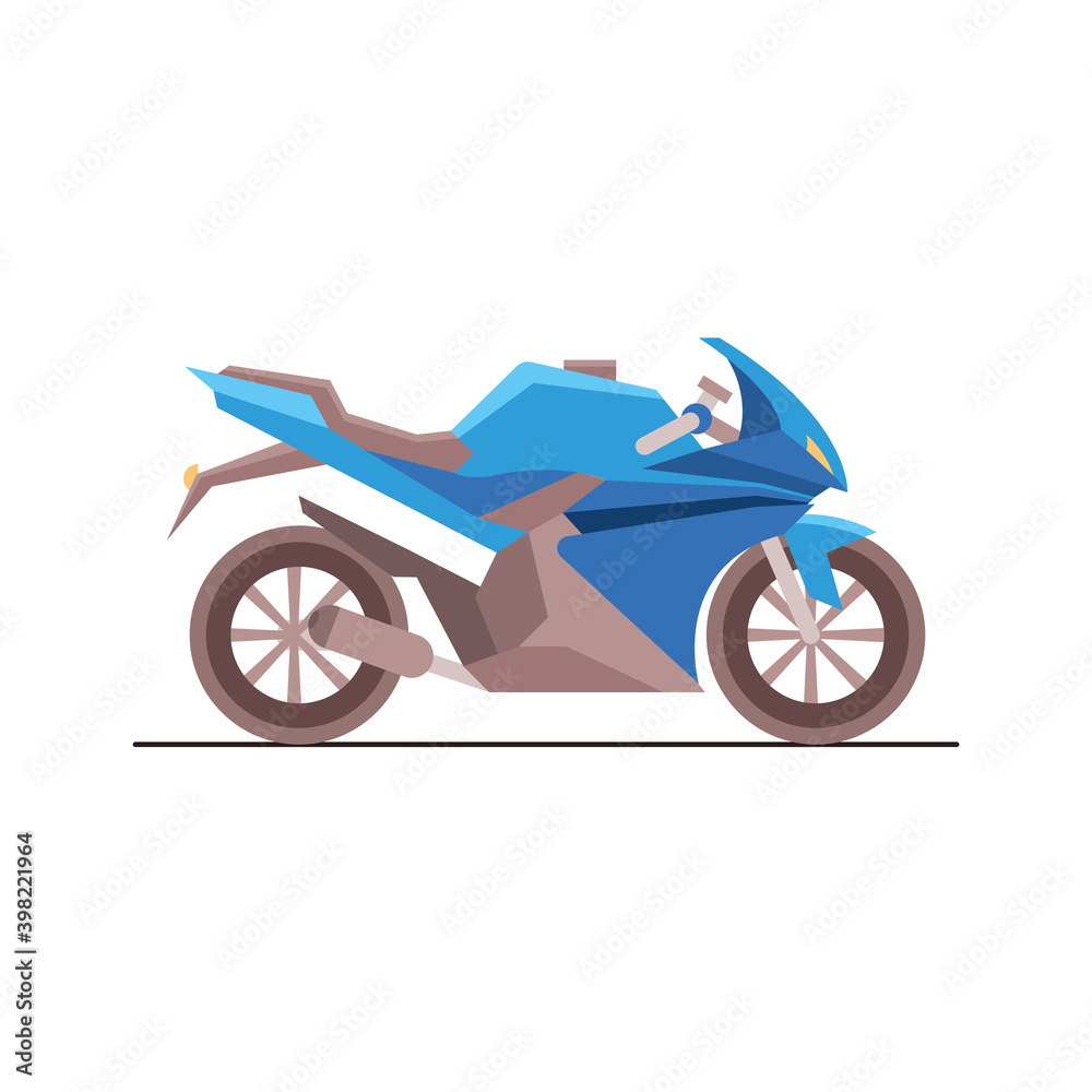 Fototapeta premium blue motorbike sport race style vehicle