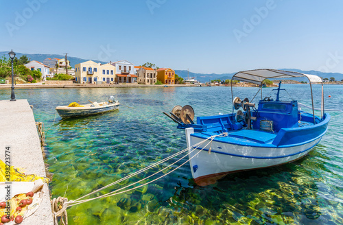 The harbour view in Kastellorizo Island. Katellorizo is populer tourist destination in Greece. © nejdetduzen