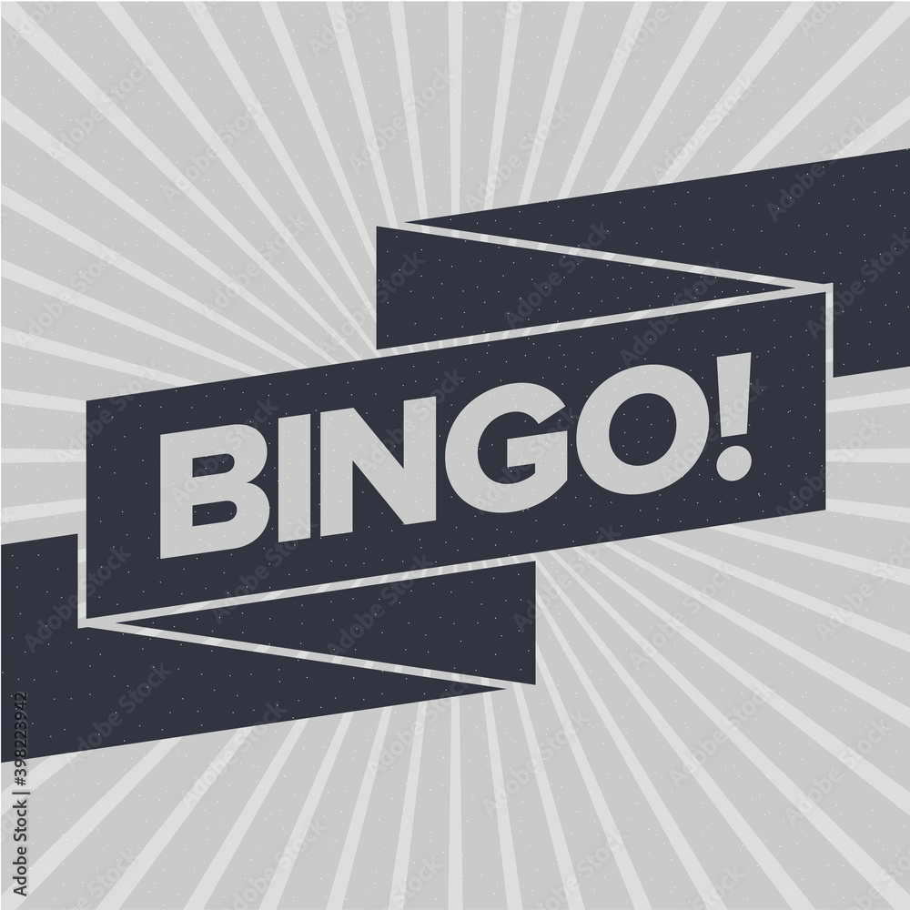 Bingo background design with ribbon style Stock Vector | Adobe Stock