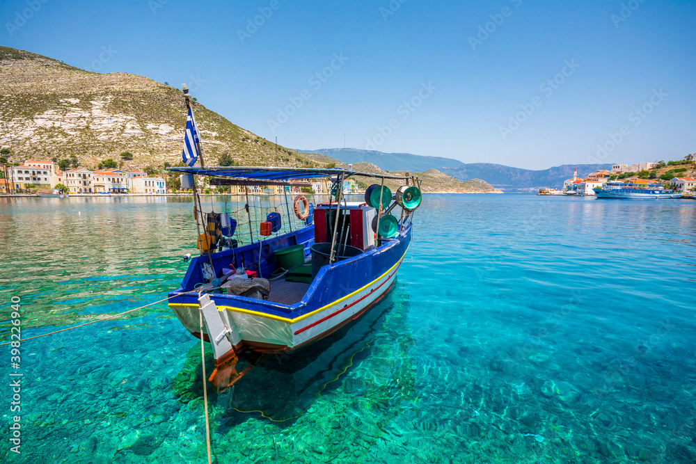 Kastellorizo Island harbour view in Greece