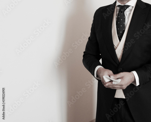 Frac, traje para eventos, bodas, galas. Tailcoat, suit for events, weddings, galas. photo