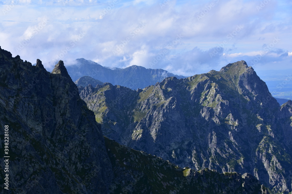 Naklejka premium Tatry Wysokie Słowacja, rejon Doliny Białej Wody, 
