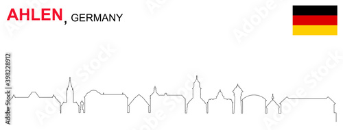Ahlen Skyline abstrakt