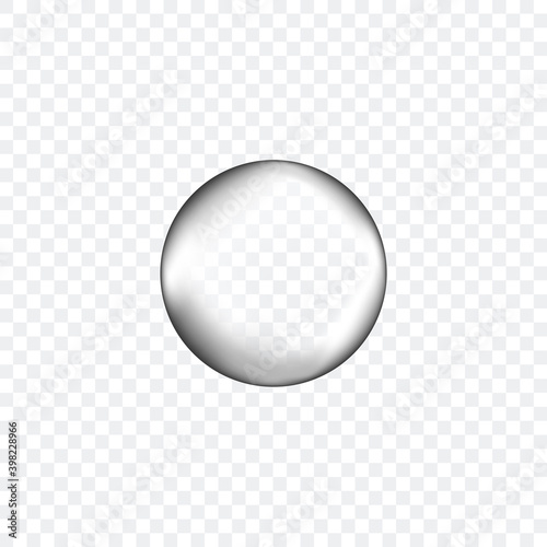 Water bubble isolated on transparent background. Water bubble for design template. Water bubble vector