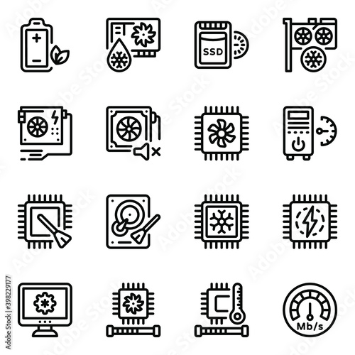 
Pack of System Temperature Devices Glyph Icons 
