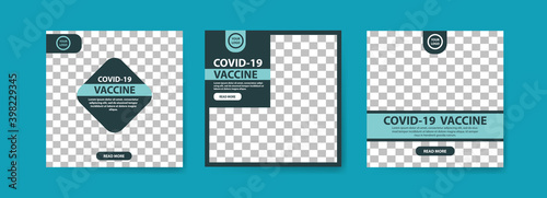 Collection of covid-19 vaccine social media posts. vaccine for covid-19. for the socialization of the covid-19 virus vaccination.