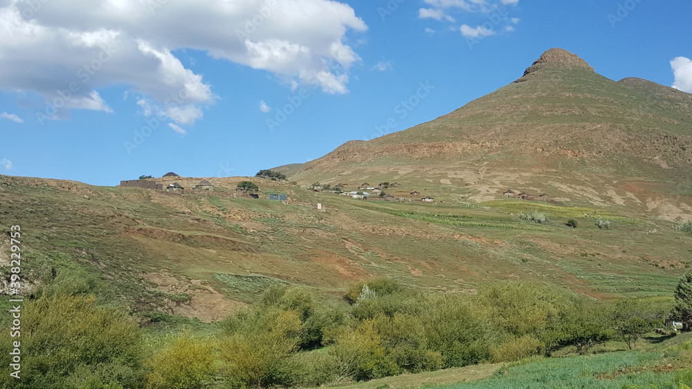 Mountain landcape scenery of Drakensberg
