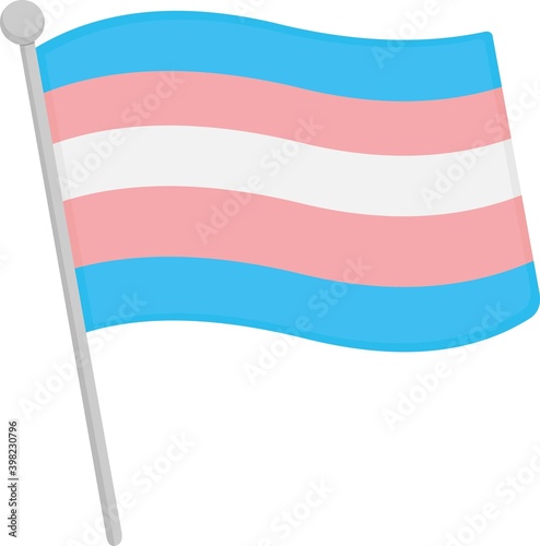 Vector illustration of transgender flag emoticon