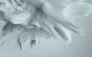 Papier peint photo Abstrait classique Forme abstraite 3D futuriste dynamique  © Михаил Богданов