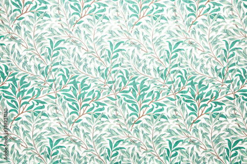 leaf design fabric background © asajdler