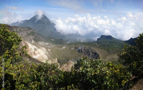 view from the mountain of gede peak photo