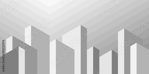 Abstract geometric technological background. Architectural construction. Vector creative design.