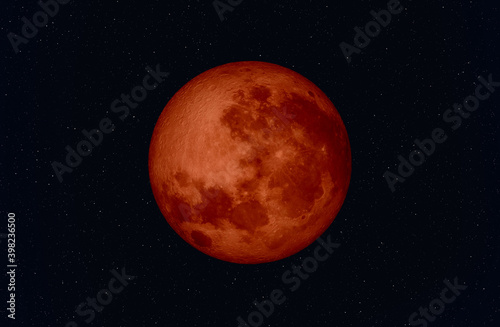 Blood moon. Elements of this image furnished by NASA. © revers_jr