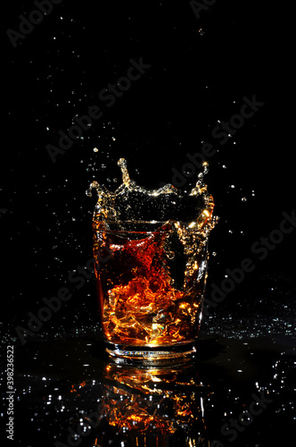 Whiskey with splash