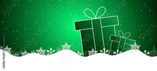 sfondo, regali, neve, fiocchi di neve, regalo di natale