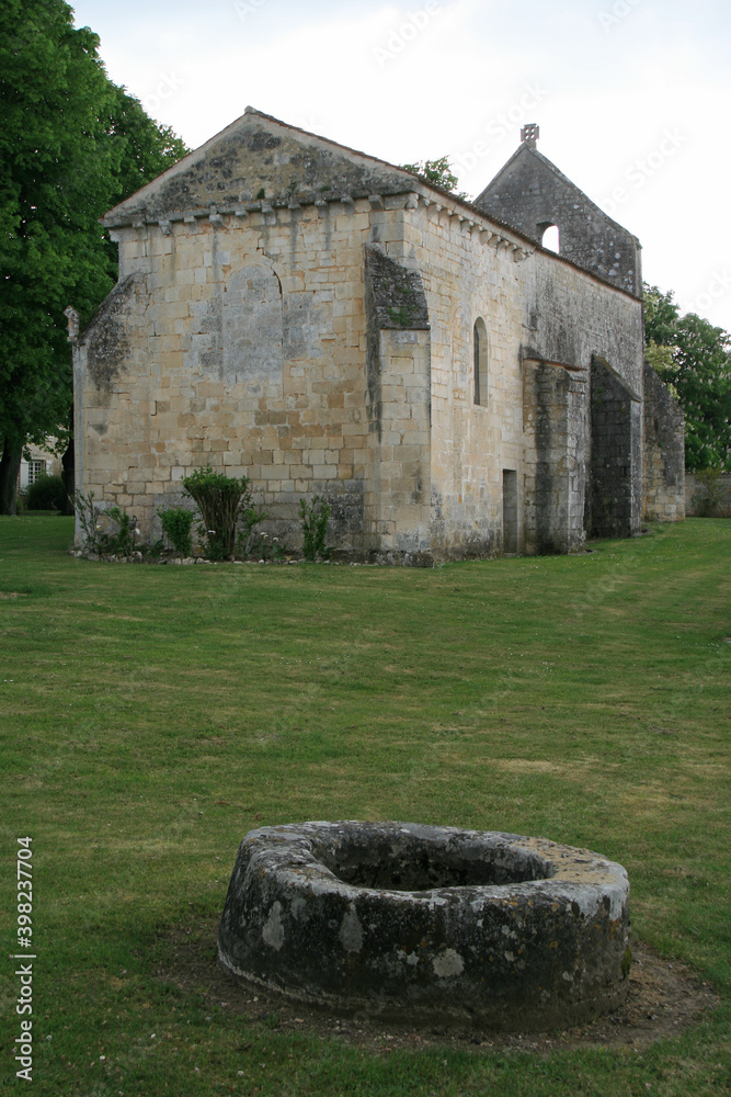 medieval chapel in crazannes in france
