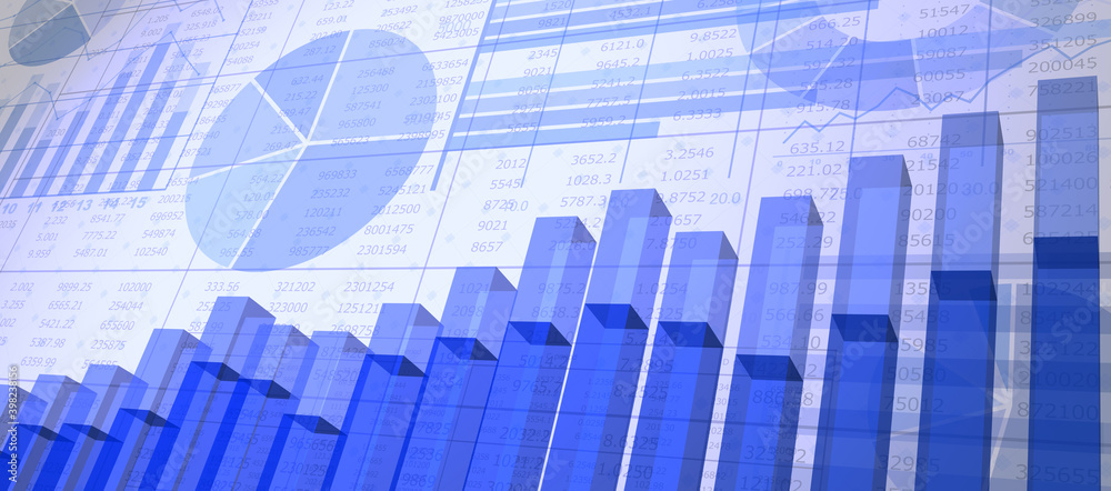 Obraz premium 様々なグラフのビジネス資料