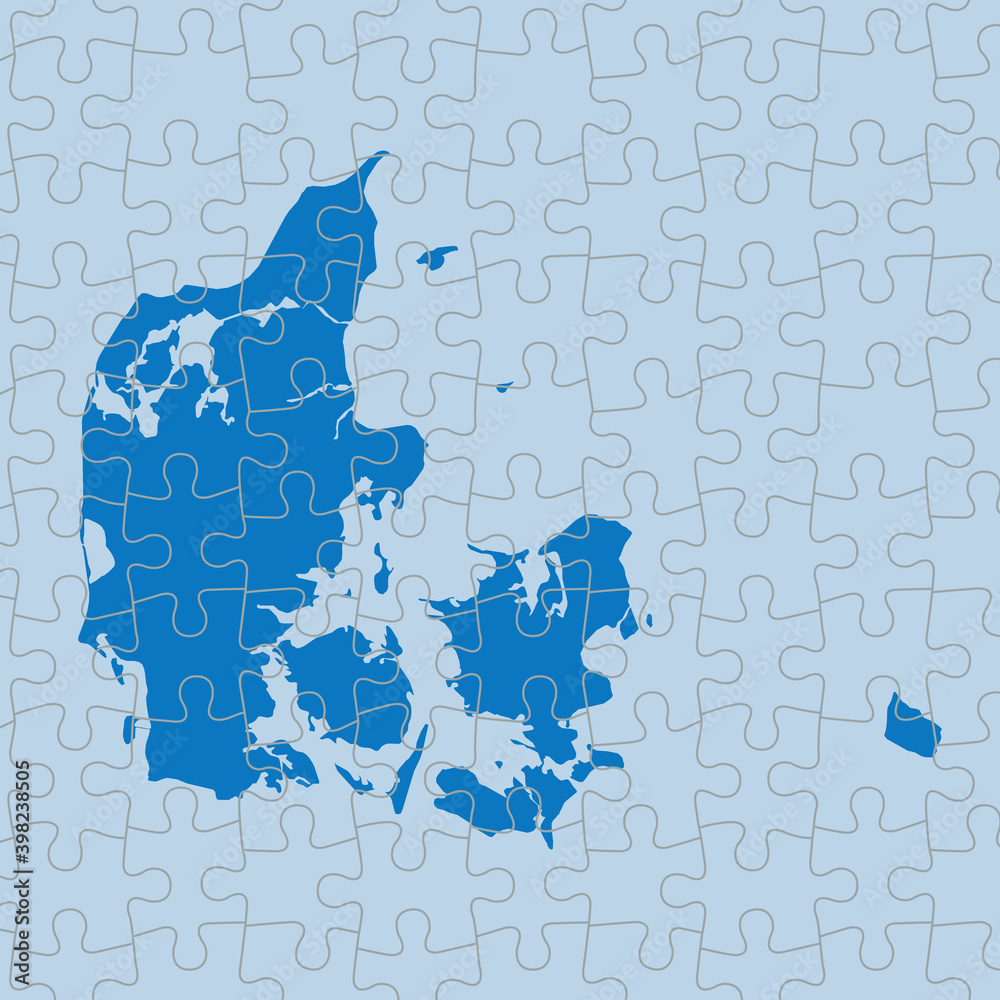 vector map of Denmark
